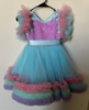 Picture of Sky blue and yellow frock 4-5y