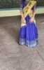 Picture of Mangalgiri pattu lehenga with red gaji silk contrast dupatta