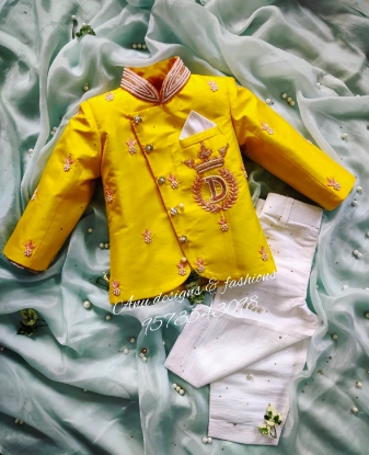 Picture of D letter birthday kurta 1y