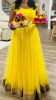 Picture of Kadambari studio yellow netted Long frock