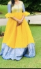 Picture of Yellow Organza long  dress