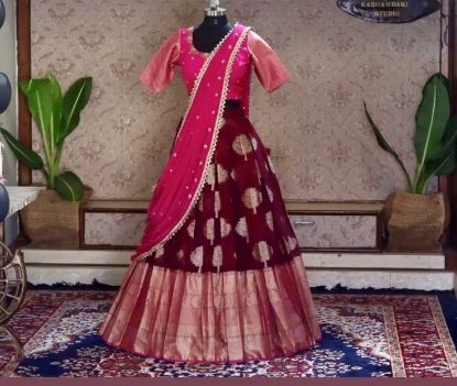 Picture of Kota silk Lehenga - Kadambari Studio