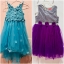Picture of Pearl flower party dress and Purple sequins party dress combo 6-8y
