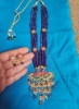 Picture of Brand New Peacock Purple beads Jadau kundan mala