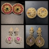 Picture of Jadau kundan Studs and CZ earrings 