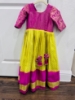 Picture of PL639 Pure Kanchi pattu dress with tassels 3-4y