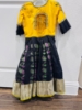 Picture of PL646 Pure Kanchi pattu dress with Drums and Veena weaving and embroidery 3-4y