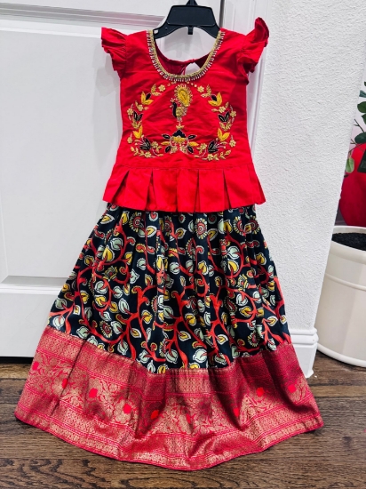 Picture of PL649 kalamkari lehenga 4-6y