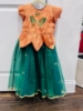 Picture of PL651 kanchi pattu and organza lehenga combo 3-4y