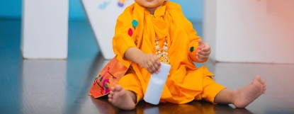 Picture of PL656 bk gayatri paithani cowl kurta 1-2y