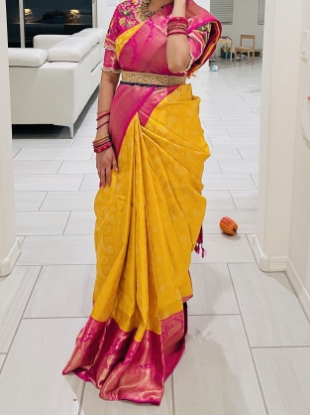 Picture of Pure Kanjeevaram pattu saree with blouse