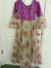 Picture of High low knee length floral organza dress