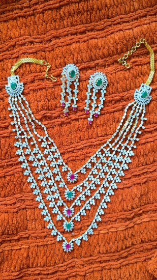 Picture of Diamond look alike 5 layered necklace
