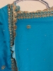 Picture of Pure crepe hand embroidery long frock with crepe zardosi work dupatta 