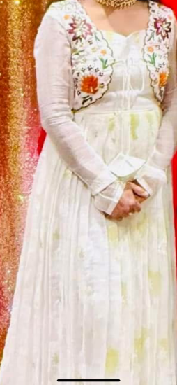 Picture of Detachable Embroidery over coat long  frock 