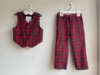 Picture of Janie Jack red twill plaid vest and pant - 3 year 