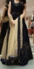 Picture of Manyavar blue velvet Party wear gown 