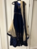 Picture of Manyavar blue velvet Party wear gown 