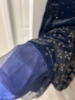 Picture of Manyavar blue velvet Party wear gown 