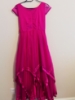 Picture of Designer Hot pink organza  indo western Layered long gown 