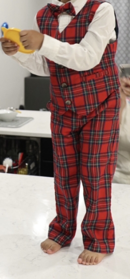 Picture of Janie Jack red twill plaid vest and pant - 3 year 