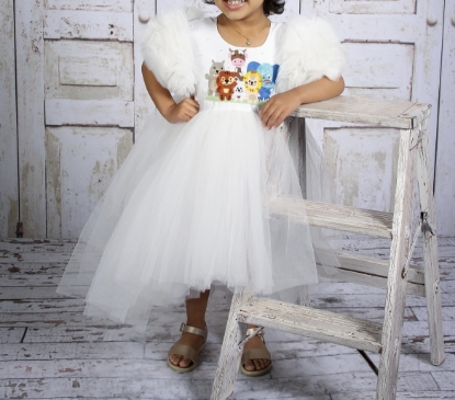 Picture of Little Muffet jungle theme frock 4-5y