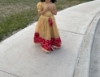 Picture of Tissue gold lehenga with 2 blouses 2-4y