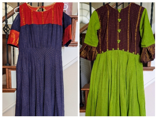 Picture of Cotton silk set of 2 traditional Long frock