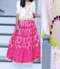 Picture of Pink benaras Lehnga with heavy work blouse 8-10y 
