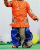 Picture of Orange and Blue kurta dhoti for 6-18 months