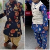 Picture of Customized pure kalamkari kurta with pyjama and Kalamkari print kurta pyjama set with waistcoat 2-3y