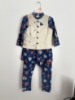 Picture of Customized pure kalamkari kurta with pyjama and Kalamkari print kurta pyjama set with waistcoat 2-3y