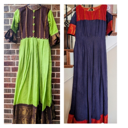 Picture of Cotton silk set of 2 traditional Long frock