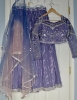Picture of Purple heavy georgette bridal lehenga