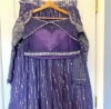 Picture of Purple heavy georgette bridal lehenga
