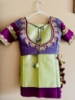 Picture of Beautiful Green and magenta combination Raw Mango saree