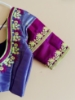 Picture of Beautiful Green and magenta combination Raw Mango saree