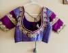 Picture of Beautiful Green and magenta combination Raw Mango saree