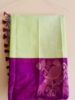 Picture of Beautiful Green and magenta combination Raw Mango saree