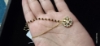 Picture of NEW 92.5 Silver Black beads chain with moissanite pendant