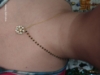 Picture of NEW 92.5 Silver Black beads chain with moissanite pendant