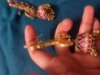 Picture of Brand new Jadau Kundan earcuff  peacock jhumkas
