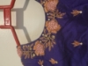 Picture of Pattu silk langa blouse and fancy frock combo 2-4y