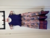 Picture of Pattu silk langa blouse and fancy frock combo 2-4y