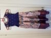 Picture of Pattu silk langa blouse and fancy frock combo 2-4y