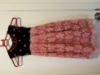 Picture of Pattu silk langa blouse and fancy frock combo 2-4y