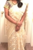 Picture of Pure kota tissue with Kalamkari zardosi work blouse 