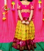 Picture of Beautiful pure Ikkat pattu lehenga 4-6y