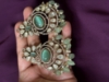 Picture of Victorian Chandbali earrings and Mossanite jhumka 