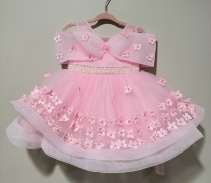 Picture of Baby pink barbie frock 6-9M